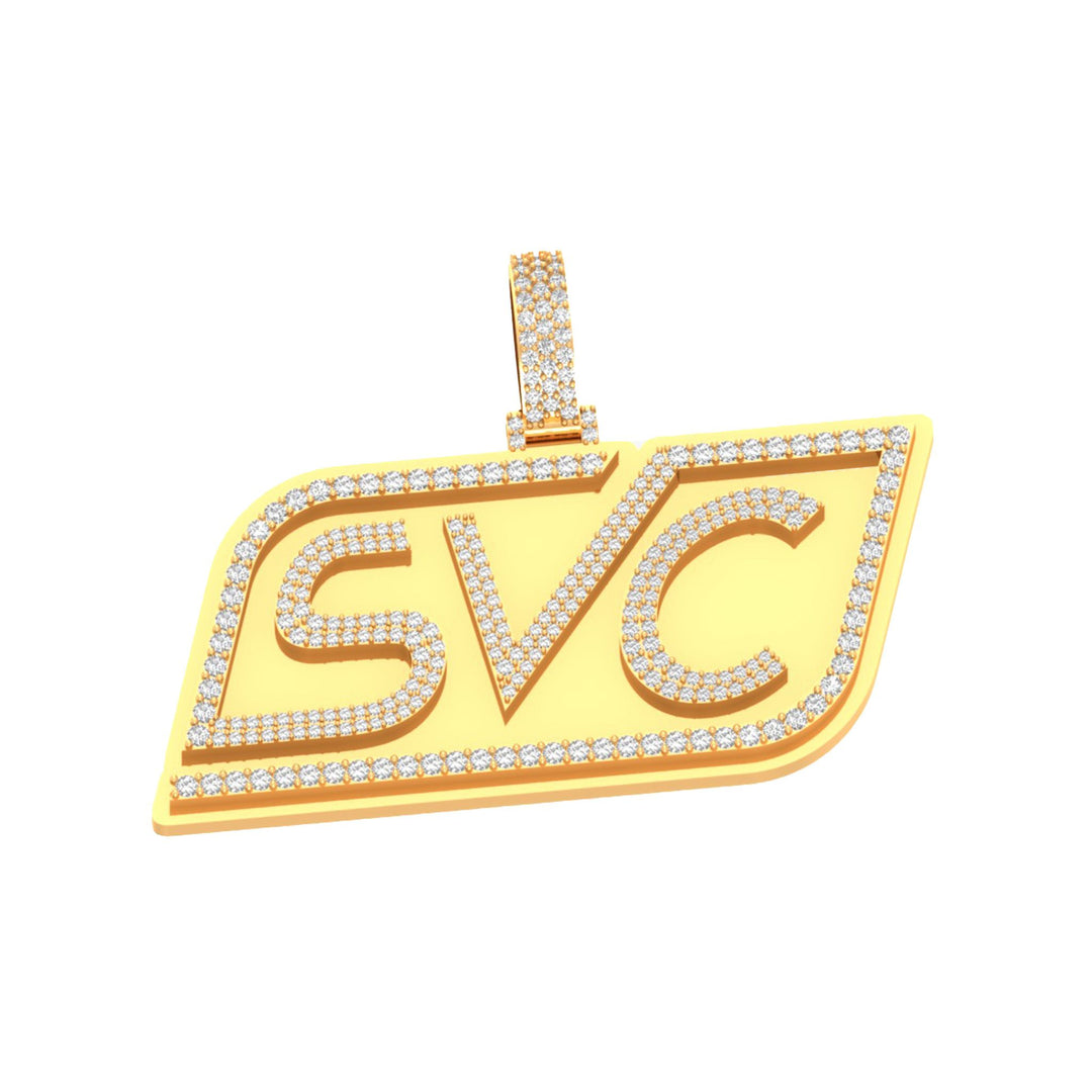 SVC Yellow Gold Diamond Pendant
